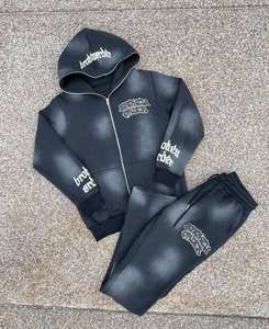 เสื้อมีฮู้ดและกางเกงวอร์มแบบมีซิปเต็มหน้าชุดวอร์มปักตามสั่งใช้ได้ทั้งชายหญิงและชายเสื้อฮู้ดสำหรับวิ่งจ๊อกกิ้ง - Product Image 4
