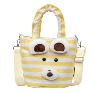 Sac à bandoulière décontracté à rayures simples sac à main sac fourre-tout à bandoulière - Product Image 2