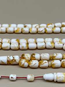 Nuevo Tasbih de Resina de Color Blanco, 33 Cuentas, Turquesa, Rosario de Oración, Piedra, Rosario Musulmán, Contador de Tasbeeh, Joyería - Product Image 6