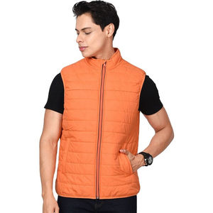New Arrival Men's Winter <b>Quilted</b> Sleeveless Puffer Vest Custom Logo Plus Size Breathable <b>Waistcoat</b> with Hooded with Oem - Product Image 1