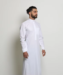 Thobes pour hommes de haute qualité avec poches latérales fabriquées sur mesure couleurs unies robe musulmane Thobes confortable respirant vêtements actifs - Product Image 3