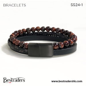 Widely Selling Optimum Quality Luxury Leather & Beaded <b>Bracelet</b> <b>for</b> Men's Available in Bulk Quantity at Minimal Price - Product Image 2