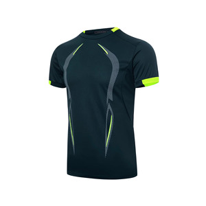 Wholesale Men's Slim Fit Sports Casual T-Shirts Quick Dry Rounded Neck Fitness Training <b>Top</b> with Sublimation Print - Product Image 3