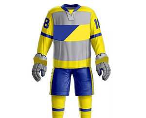 Calidad superior que vende 100% poliéster uniforme de hockey sobre hielo logotipo personalizado transpirable secado rápido poliéster hecho uniforme de hockey sobre hielo - Product Image 1