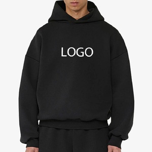 New Design Winter Oversized <b>Pullover</b> 100% Cotton French Terry Heavyweight 500gsm Cropped Windproof Breathable Hoodies for <b>Men</b> - Product Image 5