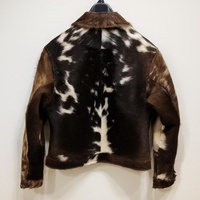 Veste d'hiver réversible unisexe à la mode en fourrure de vache vêtements de créateur grande taille pour hommes et femmes en cuir à la mode