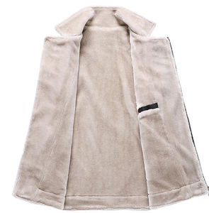 Veste en cuir PU décontractée de style High Street pour hommes avec col montant, manteau en cuir pelucheux pour moto et veste de baseball - Product Image 5