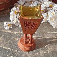 Brûleur d'encens en bois de santal éco-responsable Loban Daan, artisanat religieux par un artisan indien primé, pour la décoration intérieure