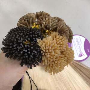 Venta al por mayor de calidad superior vietnamita extensiones de cabello humano I Tip Color marrón recto - Product Image 2