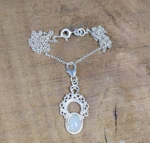 Ethiopian Opal Sterling Silver Pendant Handmade Gemstone Necklace October Birthstone Jewelry Gifts Women - Product Image 2