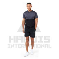 Vente en gros Ensemble de jogging 2 pièces pour homme Ensemble jumeau court personnalisé deux tons Ensemble t-shirt et shorts à manches courtes pour été pour homme de grande taille