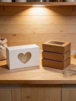 Cajas de Cartón Corrugado Kraft Personalizadas, Biodegradables, Hechas con Materiales Reciclados, Ecológicas, Impermeables, Reutilizables y Portátiles para Dulces