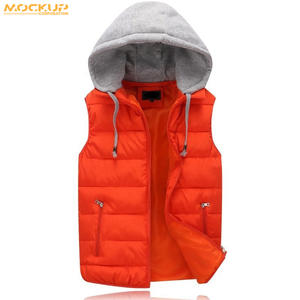 Chaqueta de burbuja transpirable con capucha y cremallera para hombre con logotipo personalizado más vendida para el invierno a precio mayorista - Product Image 5