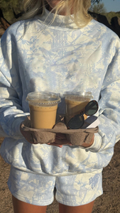 Custom Women Blue <b>Camo</b> Tie Dye Mock Neck Sweatshirt and <b>Shorts</b> Set Two Piece Casual Lounge Outfit Summer Streetwear Tracksuit - Product Image 2