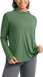 Camisa de Protección Solar para Mujer UPF 50+, Manga Larga, Ligera, Sudadera con Capucha UV para Mujer, Senderismo, Pesca al Aire Libre, Camisas de Verano - Product Image 6