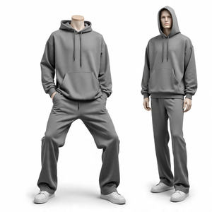 ชุดวอร์มกางเกงวอร์มทรงแบ็กกี้และกางเกงวอร์มของผู้ชายชุดวอร์มกางเกงขาบานแบบสตรีทแวร์ขนาดใหญ่ระบบ GSM 500พรีเมี่ยม - Product Image 6