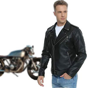 Veste en cuir de course de moto pour hommes, coupe-vent de haute qualité, imprimé, fermeture éclair, capuche amovible pour toutes les saisons, OEM Factory Direct - Product Image 2