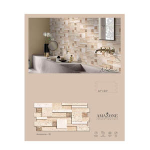 Azulejos de pared exterior de cerámica de venta a granel 31x56cm Azulejo de pared de decoración del hogar al aire libre de proveedor indio - Product Image 1