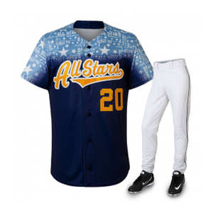 Sublimación y bordado personalizado Conjunto de uniforme de béisbol Rotación rápida con Camiseta y pantalón de béisbol personalizados - Product Image 6