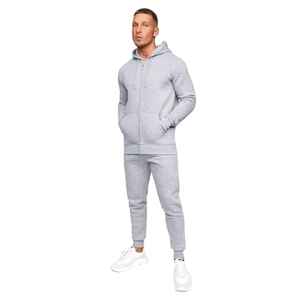 Ensemble survêtement et sweat à capuche en molleton français de haute qualité avec logo personnalisé, broderie, fermeture éclair, sweat à capuche délavé à l'acide - Product Image 1