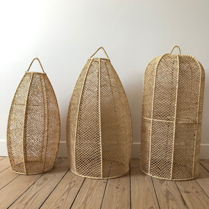 Lampe suspendue en raphia Tube - Product Image 2