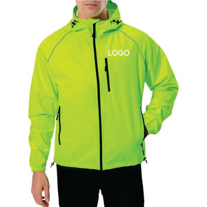 Veste coupe-vent pour homme de haute qualité avec logo personnalisé, fermeture éclair classique, imperméable, taille plus, capuche réglable - Product Image 1