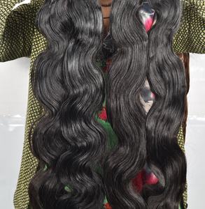 Máquina de doble trama de onda del cuerpo Natural negro suelto onda profunda cabello humano crudo barato virgen cutícula alineada extensiones de paquete indio - Product Image 3