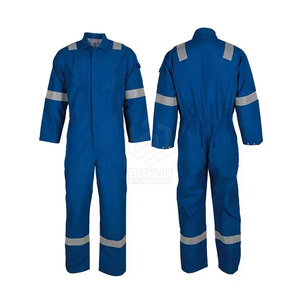Wholesale 100% Cotton Breathable <b>Waterproof</b> Protective Safety Coverall High Quality Comfortable Men's <b>Work</b> Coverall - Product Image 1
