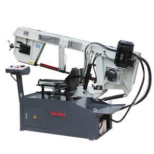 Sierra de cinta metálica industrial My Store de 21.6x14 pulgadas, de gran escala, 220V trifásica, con alimentación hidráulica de 60 grados para corte y conformado de engranajes - Product Image 5