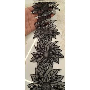 Rich Floral Embroidered <b>Net</b> Lace <b>Fabric</b> for Festive Wear Dresses Wholesale Available with Low MOQ - Product Image 5