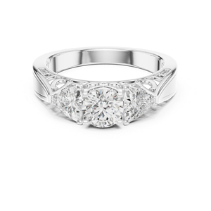 Anillo de Diamante Cultivado en Laboratorio con Corte Trillón en Oro Amarillo de 14K para Mujer |   Ropa de Boda |   Certificado IGI 1.02 Ct Lujo - Product Image 2