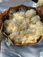 Gelang Bunga Kain Buatan Aneka Ragam untuk Pernikahan Haldi Sangeet - Dapat Digunakan Kembali, Ringan, Warna Kuning Putih/Merah, Ukuran Bebas, Perhiasan