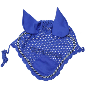Bonnet d'oreille de cheval au crochet fait à la main de qualité supérieure avec voile de mouche à paillettes élégant, confortable et parfait pour l'équitation et l'entraînement - Product Image 2