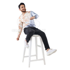 Sudadera con tinte de corbata para hombre, jersey de corte holgado Vintage con estampado artístico de remolino para ropa de calle urbana de moda - Product Image 5