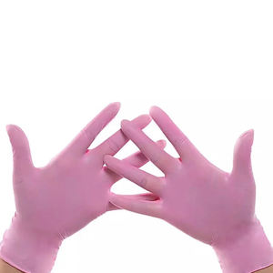 Guantes de seguridad de nitrilo rosa de alta calidad, cómodos, estirables, de destreza mejorada, muestra gratis para protección multiaplicación - Product Image 5