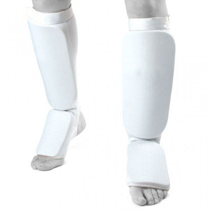 Muay Thai <b>Shin</b> Guard Leg Protection Genuine Leather PU <b>Shin</b> <b>Pads</b> Custom Logo Boxing MMA Guards Safety Gear Made In Pakistan - Product Image 4