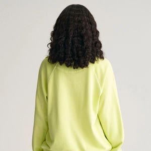 Casual Loose Fit Pullover Half Zip O-Neck <b>Women's</b> Winter Fleece <b>Sweatshirt</b> Acid Wash Front Anti-Wrinkle Breathable Solid <b>Long</b> - Product Image 3