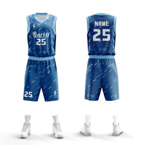 Jersey de baloncesto degradado 100% poliéster venta al por mayor personalizado su propio diseño estampado uniforme de baloncesto - Product Image 2