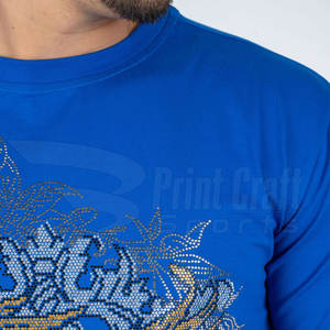 Utilisation à l'extérieur Nouveau design T-shirts en strass pour hommes Vêtements de mode Légers T-shirts en strass pour hommes - Product Image 4