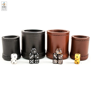 Vaso para Dados de Cuero Natural Personalizado – Juego de Vasos para Dados de Cuero Crudo Hechos a Mano - Product Image 1