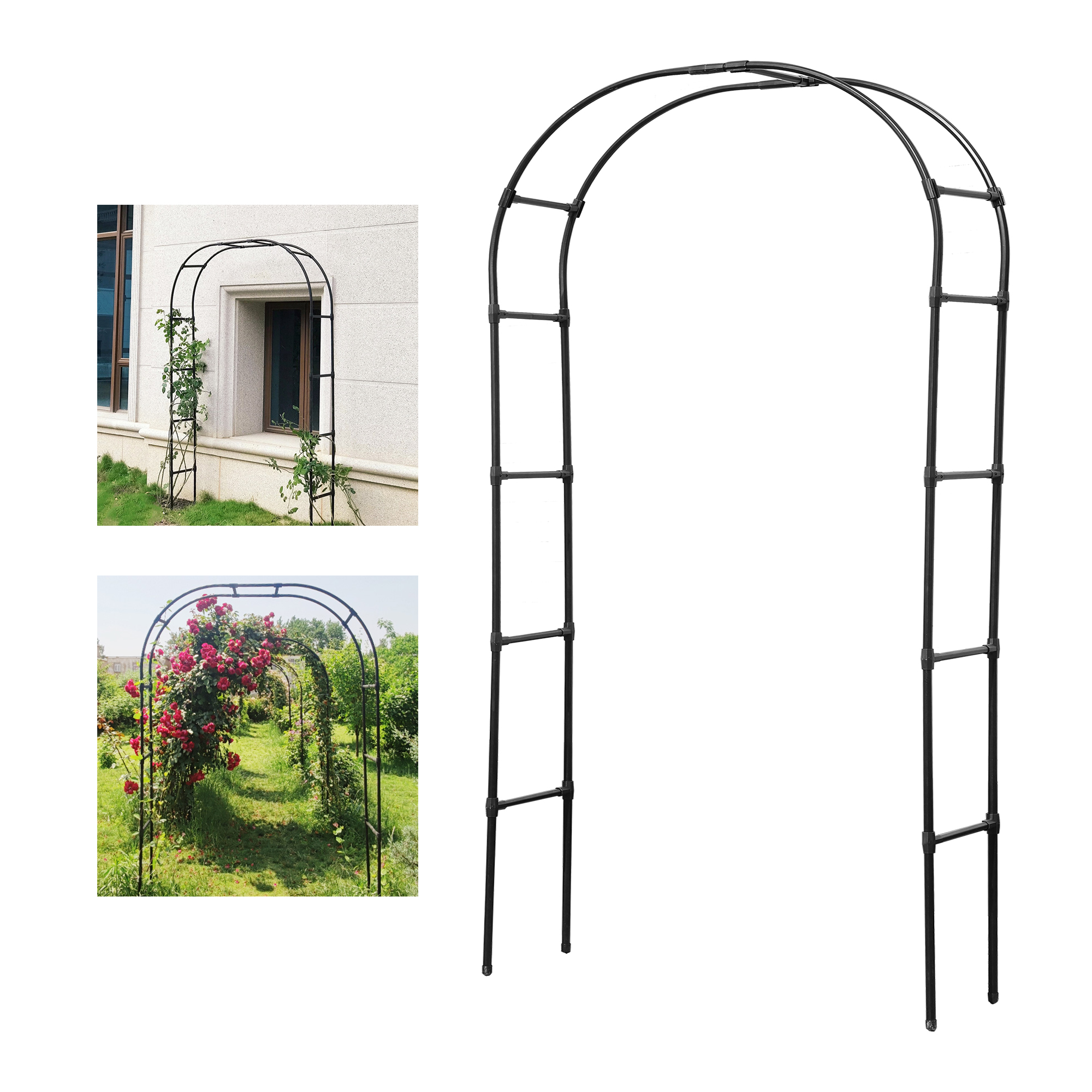 Decorative Garden Arch Outdoor Metal Garden Trellis Arch for Climbing Plants Garden Supplies