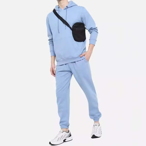 Ensemble de survêtement à capuche d'hiver 100% coton molletonné pour hommes de haute qualité coupe régulière 2 pièces - Product Image 5