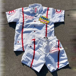 Unisex Otoño 2 piezas sólido a prueba de viento Jogging SweatSuit logotipo personalizado Nylon chándal transpirable rompevientos Polos pantalones cortos - Product Image 3