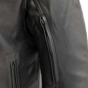 Breathable Waterproof Windproof Winter Men Leather Jacket Coated <b>Canvas</b> Vintage 100% High Quality Solid Color Casual Design for - Product Image 3