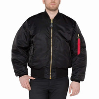 Vestes de bombardier noires élégantes conçues sur mesure pour les garçons vestes de vol de fantaisie de couleur de support d'hiver avec la décoration de modèle