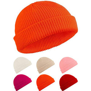 Gorro de punto de invierno suave y cálido Unisex de fabricante al por mayor gorro de mujer con logotipo personalizado 100% Gorro con puños acrílicos para hombre jacquard - Product Image 1