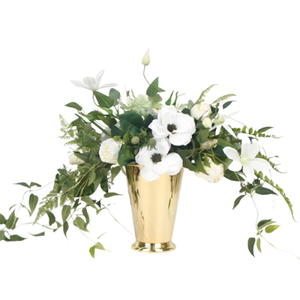 Florero de metal chapado en cobre de primera calidad martillado a mano Chapado en cobre decoración de flores decorativas para boda florero hecho a mano - Product Image 3