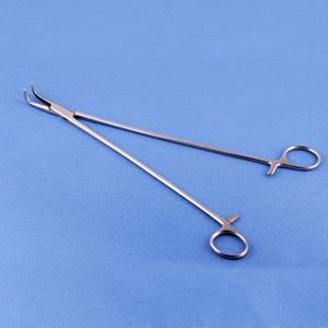 คีมหนีบอกมีเกอร์ สแตนเลส |   คีมผ่าตัดและผูกเชือกแบบโค้ง 28 ซม. - Product Image 1
