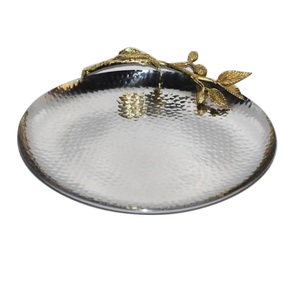 Plateau de style unique en acier inoxydable de forme rectangulaire, plateau de service pour fête de mariage, vaisselle de table, plateau de service alimentaire - Product Image 2