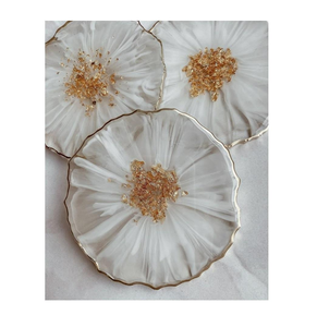 Precio al por mayor, posavasos de madera de mango y resina, alfombrillas artesanales para té, café y vino para Decoración de mesa de cocina de tradebit - Product Image 6